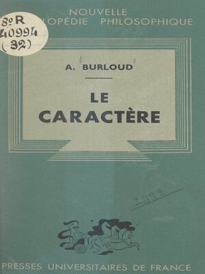 cover image of Le caractère
